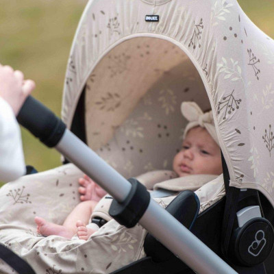 Potah na autosedačku Seat Cover 0+ Romantic Leaves Beige