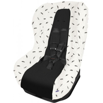 Potah na autosedačku Seat Cover Group1 Black Feathers