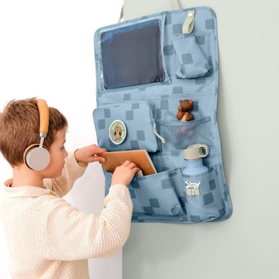 LÄSSIG KIDS LÄSSIG Car Wrap-to-Go Pattern Party blue