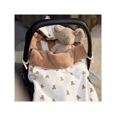 Fusak do autosedačky Mini Teddy Bear Waffle
