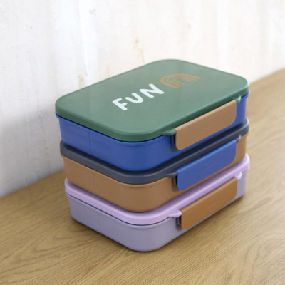 LÄSSIG KIDS LÄSSIG Lunchbox Bento Little Gang rainbow green