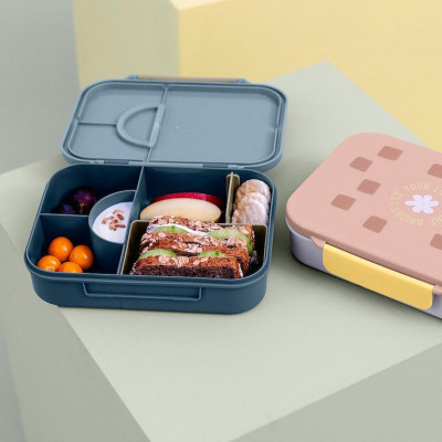 LÄSSIG KIDS LÄSSIG Lunchbox Bento Pattern Party blue/green
