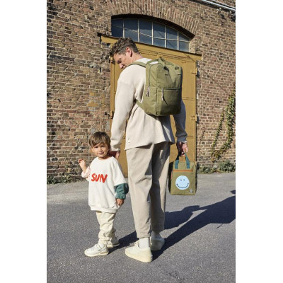 LÄSSIG FAMILY LÄSSIG Green Label Little One & Me Square Backpack Big Gots 2025 olive