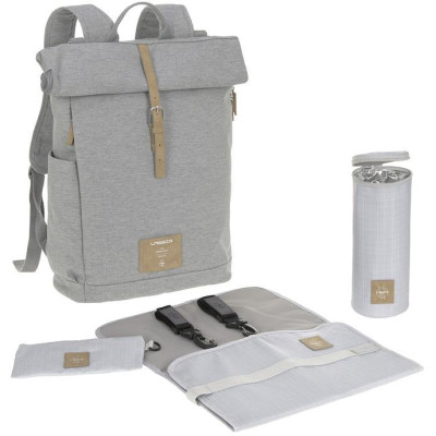 LÄSSIG FAMILY LÄSSIG Green Label Rolltop Backpack 2023 grey mélange - Limited Edition